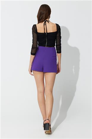 Black Chest Decollete  Zipper Bustier SS23CT4731Sİ