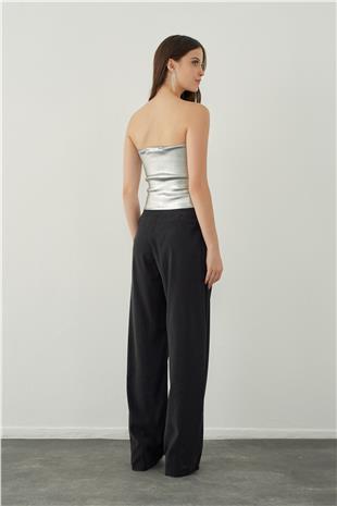 Heart Shaped Neck Knitted Bustier Top