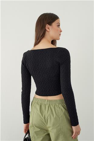 Square neck Knitted Blouse
