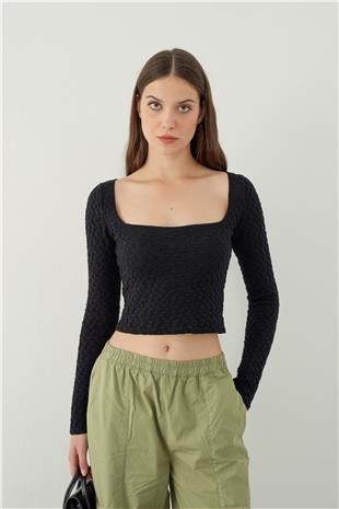 Square neck Knitted Blouse