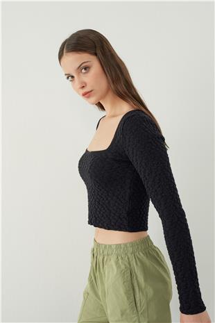 Square neck Knitted Blouse