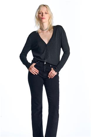 Siyah Relaxed Slim Jean