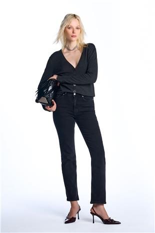 Siyah Relaxed Slim Jean