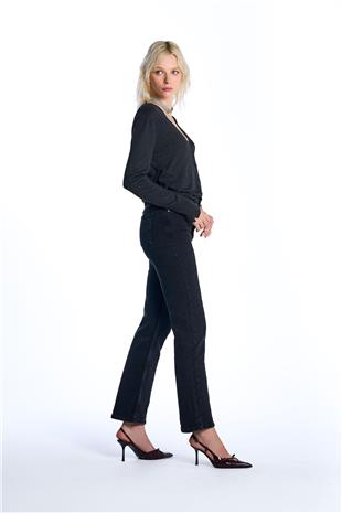 Siyah Relaxed Slim Jean