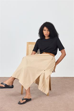 Siyah Vatkalı T-shirt