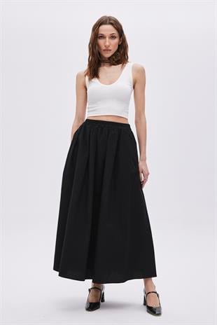 Black Voluminous Skirt