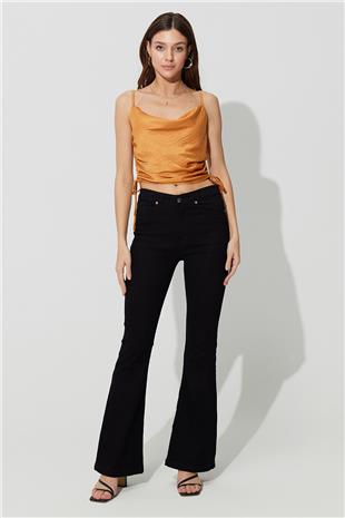 Tan Pleated Strappy Bustier SS23CT4735TA