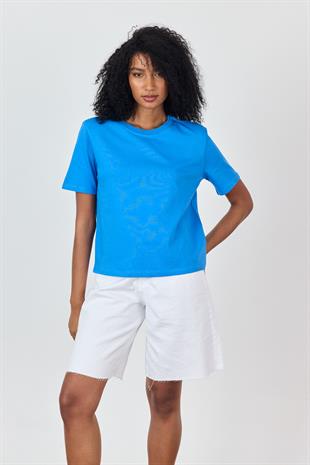 Turkuaz Vatkalı T-shirt