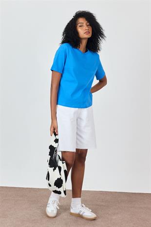 Turkuaz Vatkalı T-shirt