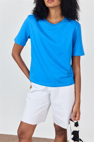 Turkuaz Vatkalı T-shirt