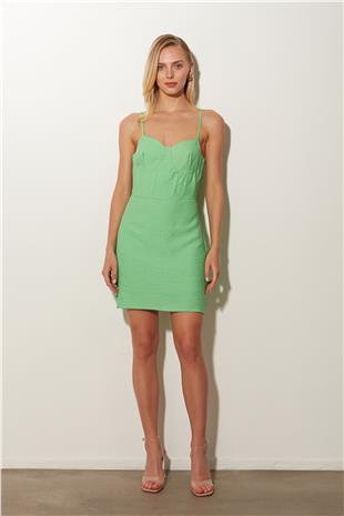 Green Strapped Mini Dress SS23D4782YE