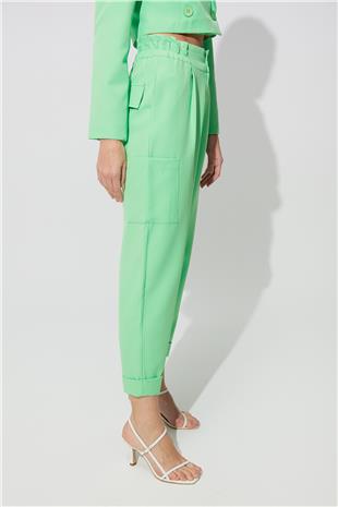 Green  High Waist Cargo Pants SS23P4725YE
