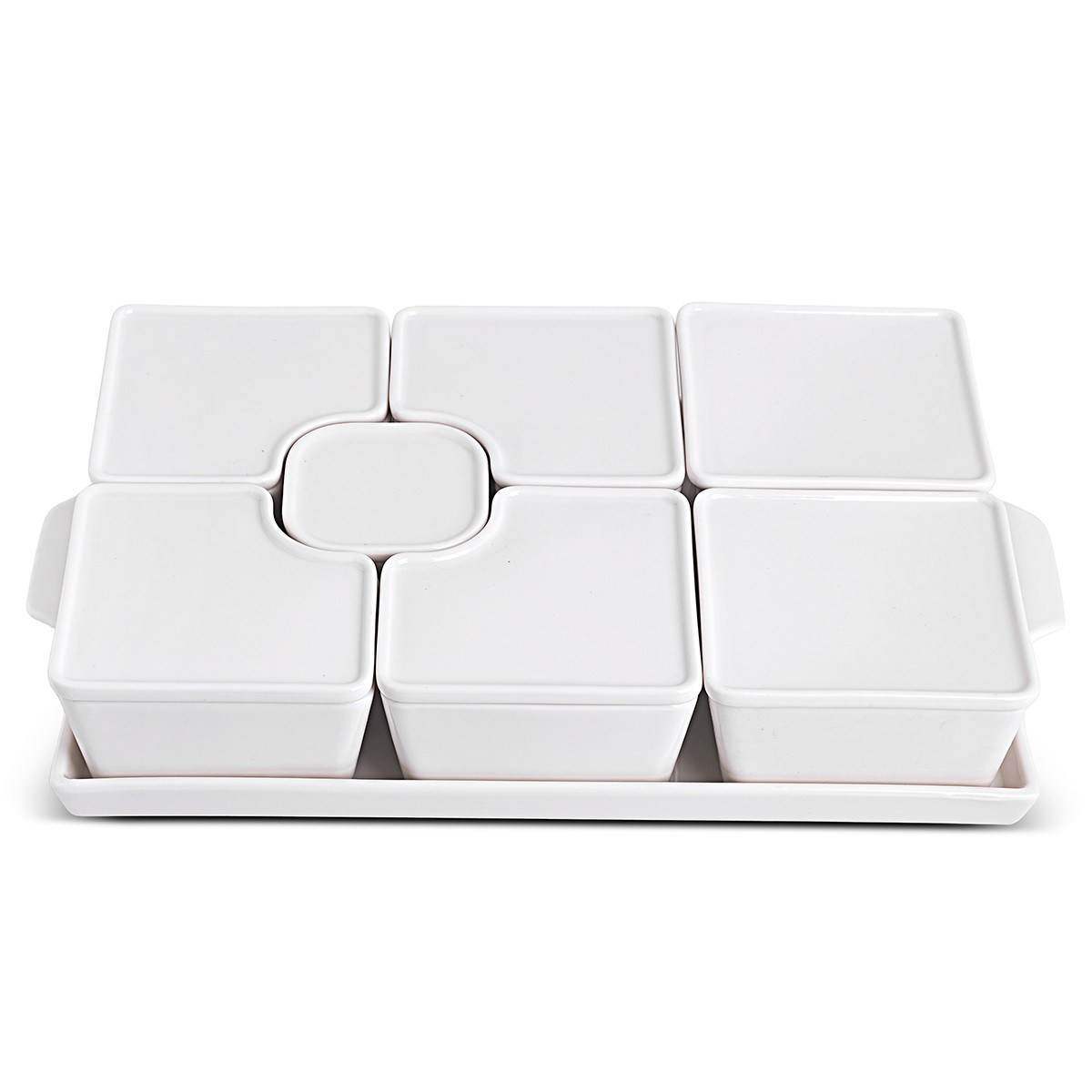 Aryıldız 15 Parça Tepsili Porselen Dikdörtgen Kahvaltılık Ar249376 