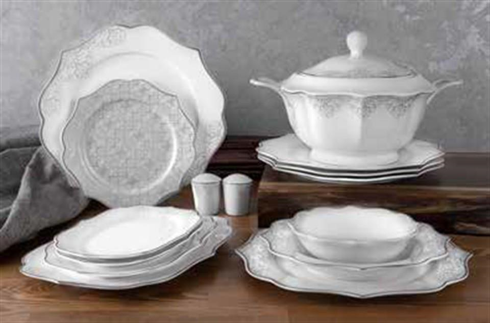 Aryıldız AR40021 Bone 60 Parça Porselen Yemek Takımı 