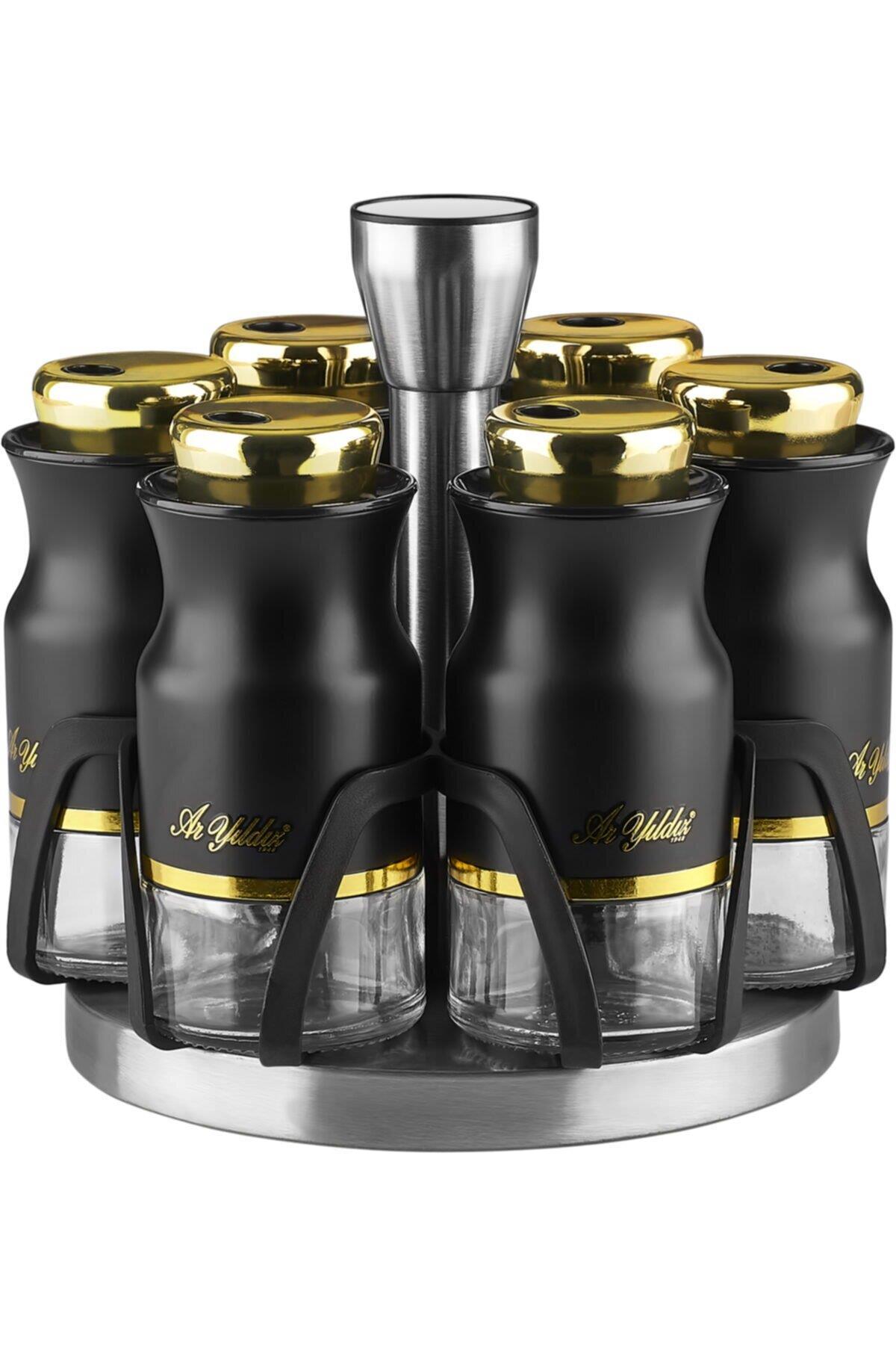 Aryıldız Black Line Gold Baharat Seti 
