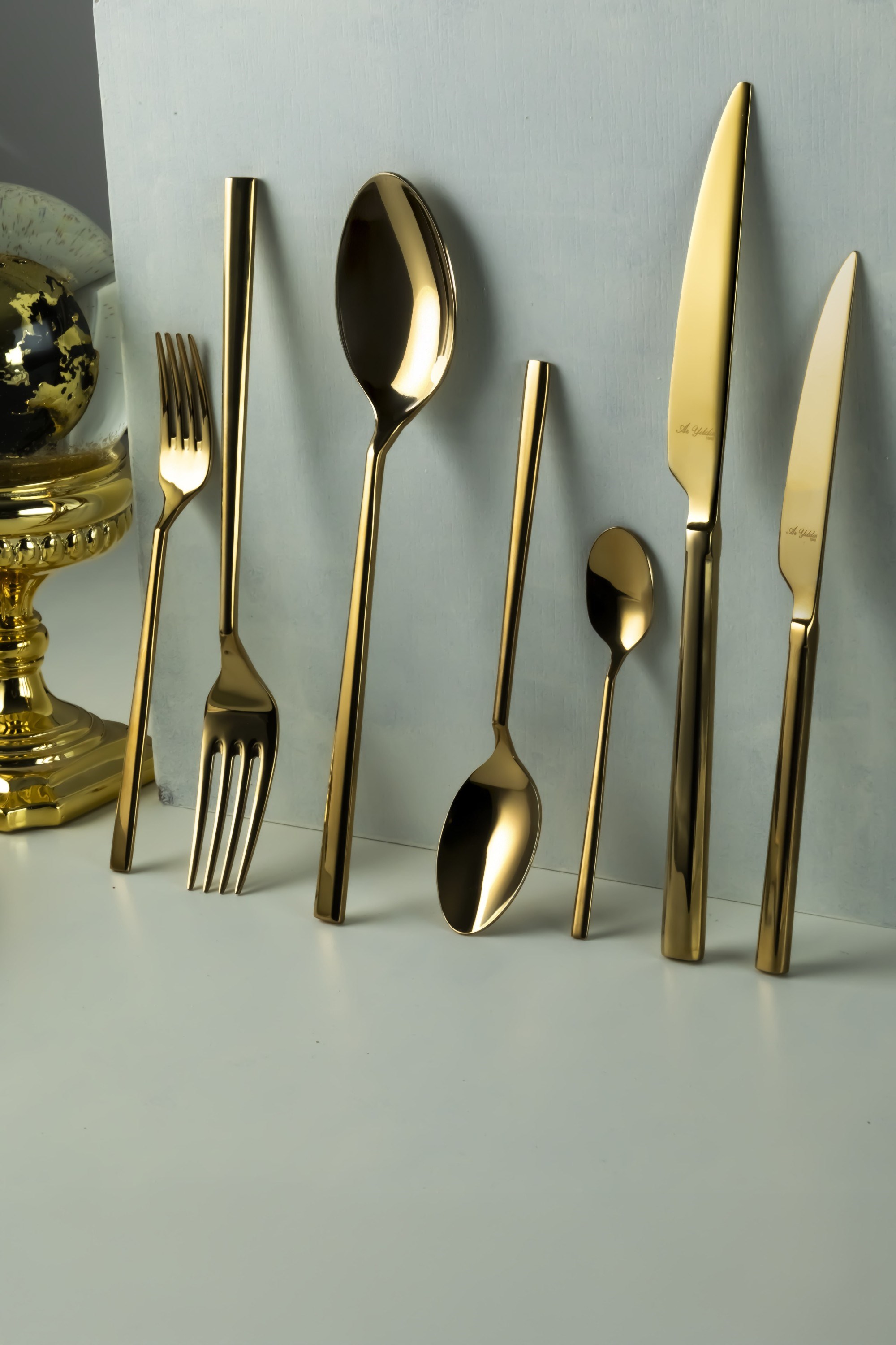 Aryıldız De Luxe S Gold Pvd 89 Parça Altın Çatal Kaşık Bıçak Takımı 