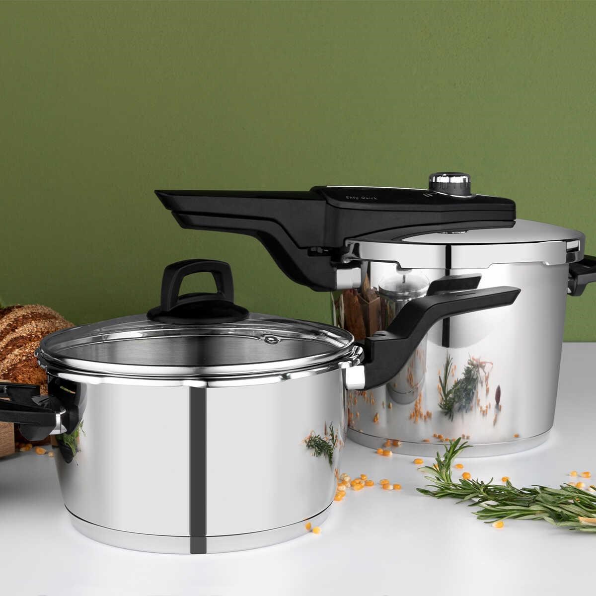 Aryıldız Easy Quick Kanka Düdüklü Tencere Set 6+4 Litre 