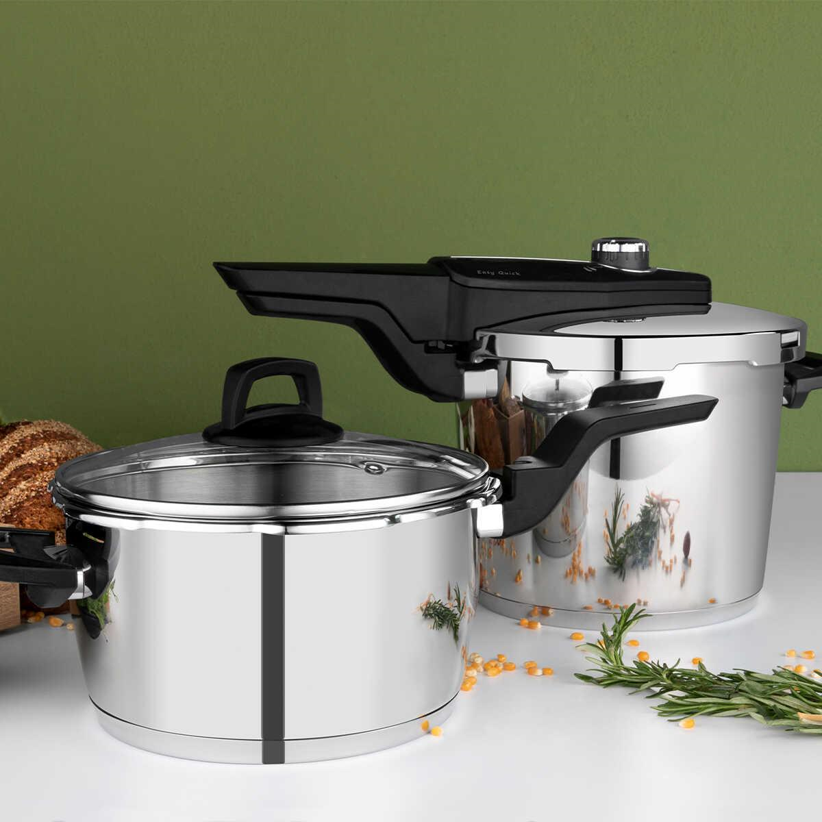 Aryıldız Easy Quick Kanka Düdüklü Tencere Set 6+4 Litre 