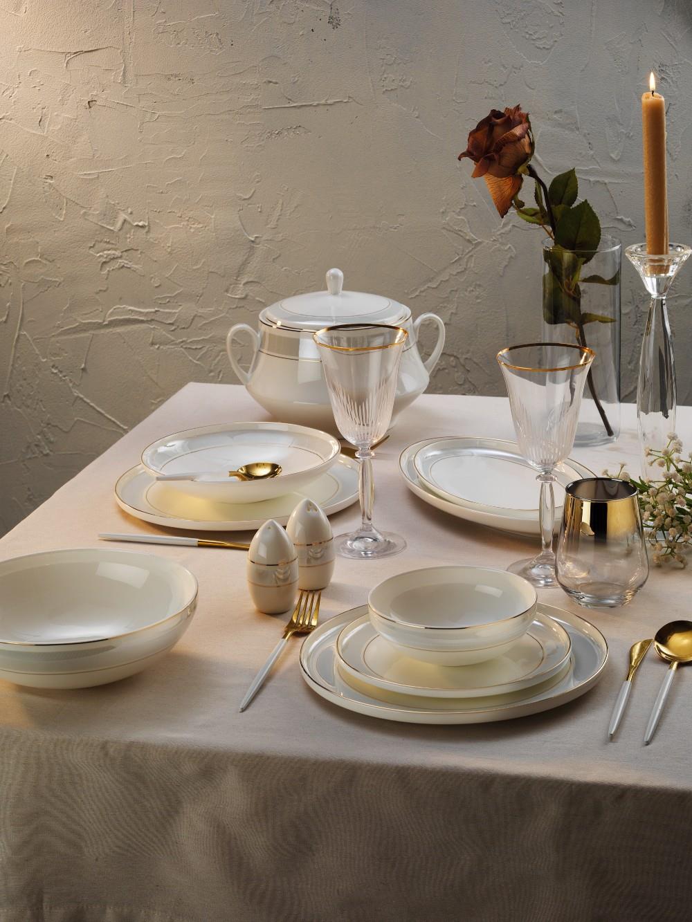 Aryıldız Hn Raissa 60 Parça Porselen Yemek Takımı Ar252956 