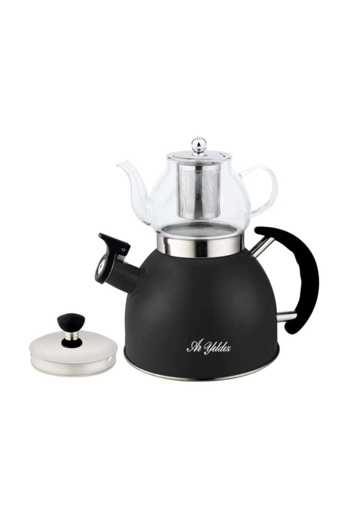 Aryıldız Kettle Mania Siyah Çaydanlık 