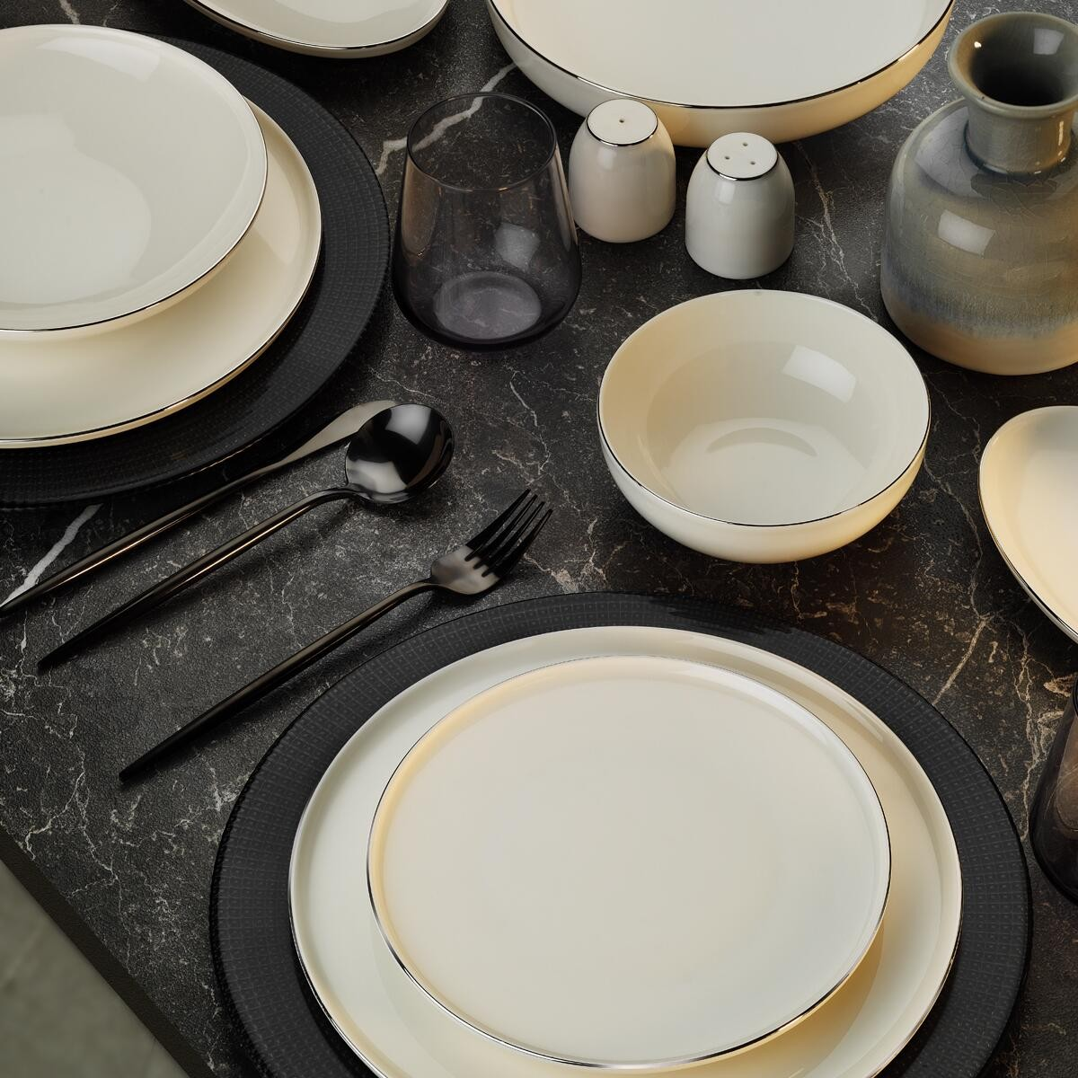 Aryıldız Lima Platin 30 Parça 6 Kişilik Porselen Yemek Takımı Ar4255254 