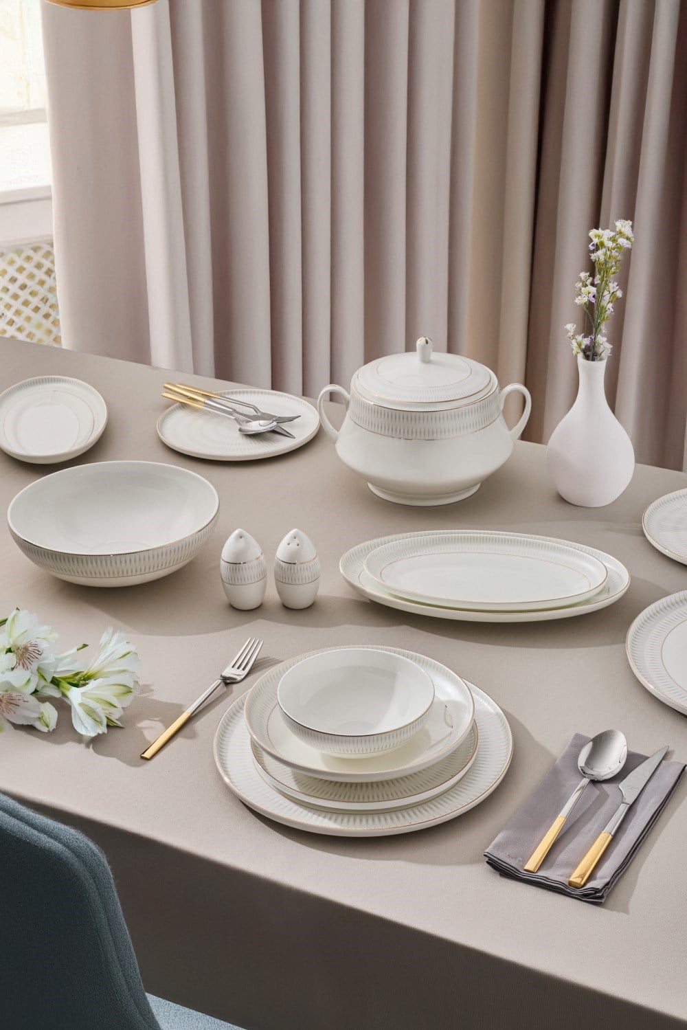 Aryıldız Serenity 60 Parça Porselen Yemek Takımı Ar259764 