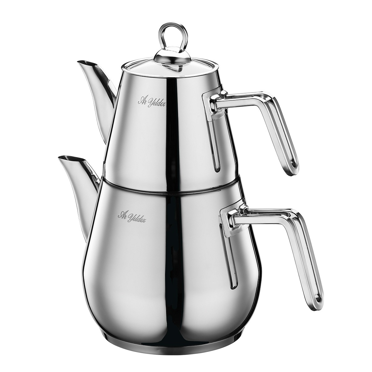 Aryıldız Solid Orta Boy Çelik Çaydanlık Takımı 1,5 Litre Ar243053 