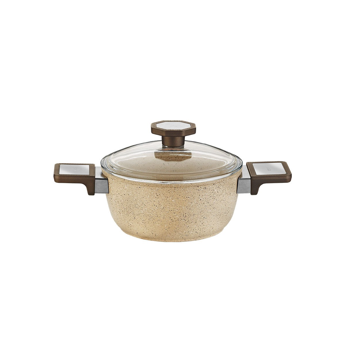 Aryıldız Vortex Cappuccino 7 Parça Granit Tencere Seti Ar260210 