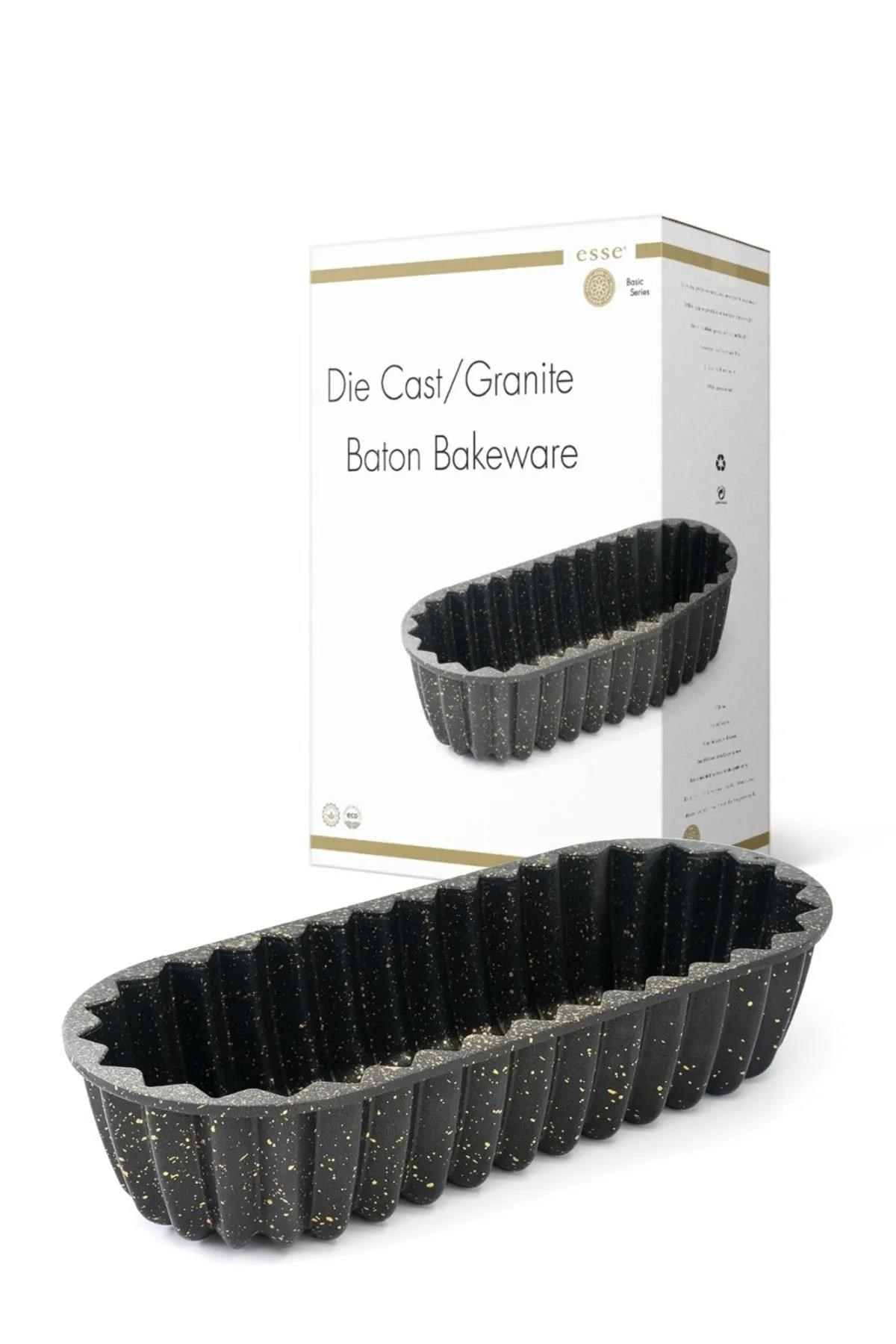 Esse Döküm Granite Kek Kalıbı Baton Siyah 