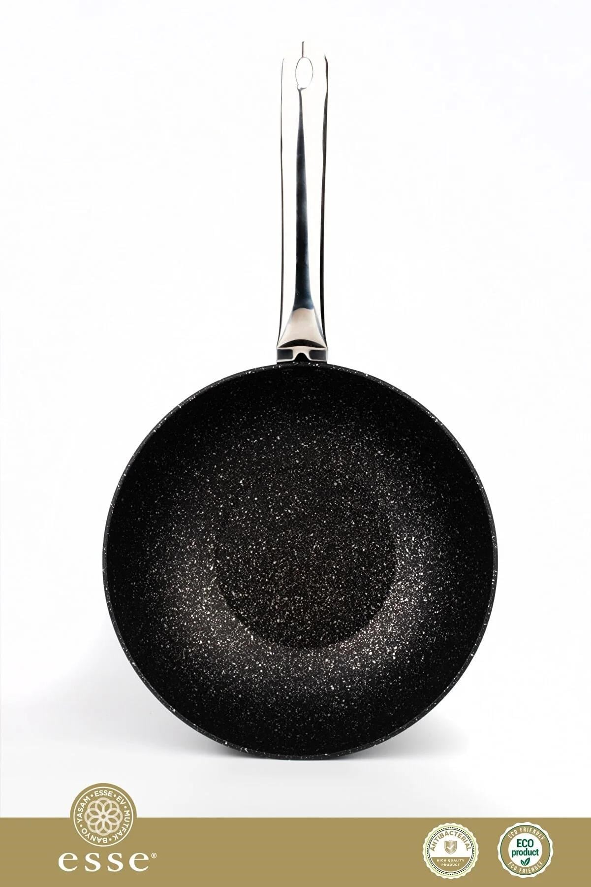 Esse Silver Granite Wok Tava - 28 Cm 