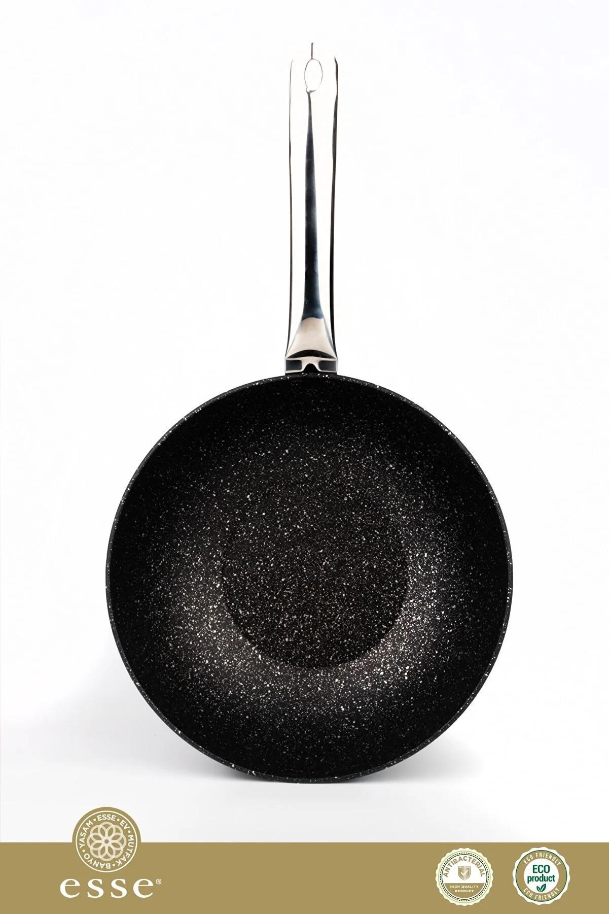 Esse Silver Granite Wok Tava - 28 Cm 