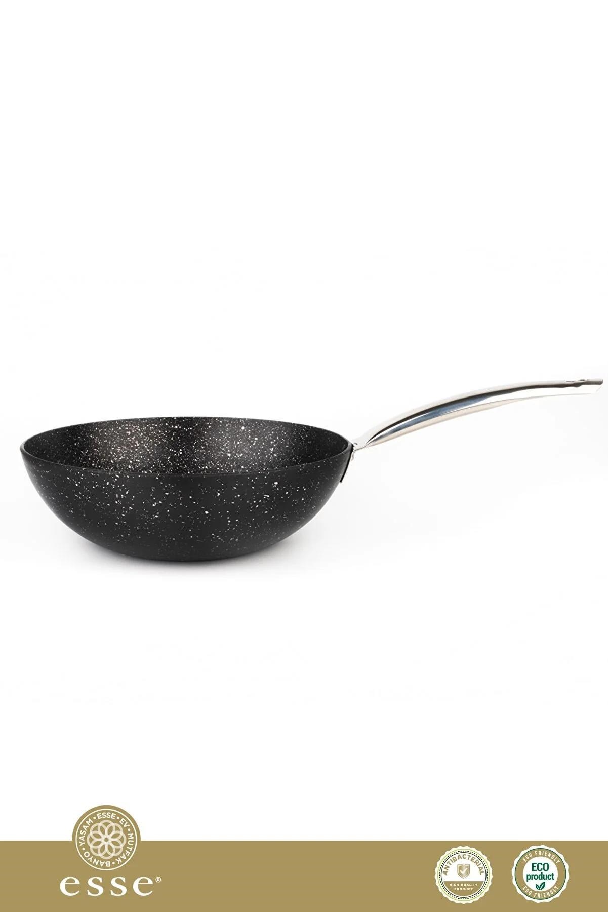 Esse Silver Granite Wok Tava - 28 Cm 
