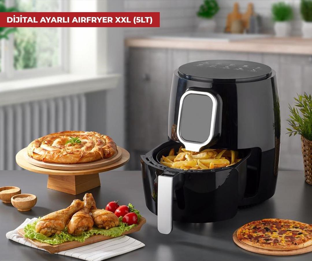 Kahramanlar Air Fryer Dijital Ayarlı Fritöz XXL 5 Litre Kapasite 