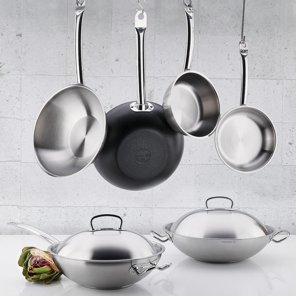 Korkmaz A2838 Proline Nero Wok Tava 32 Cm 