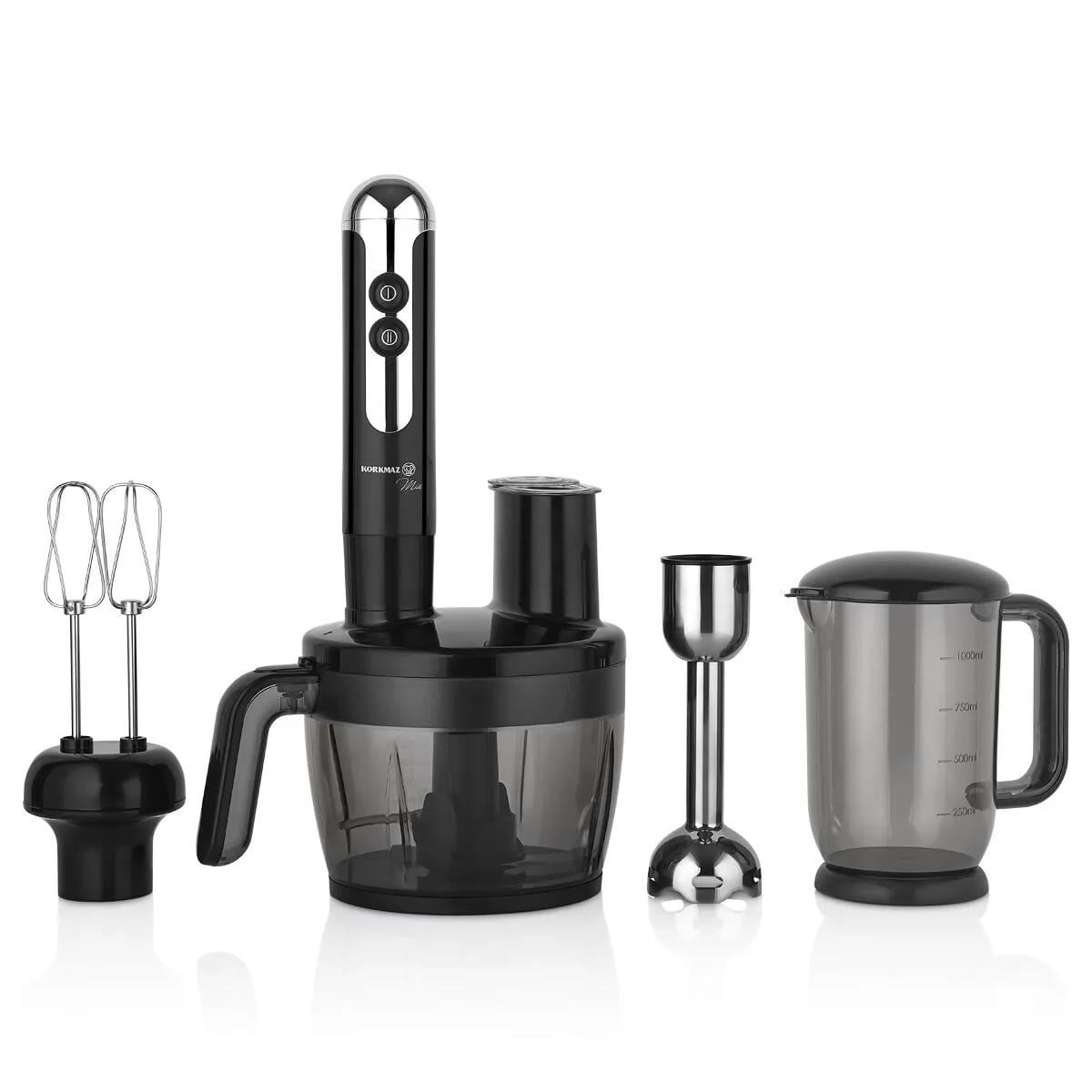 Korkmaz A457-06 Mia Multi Blender Set Siyah/Krom 