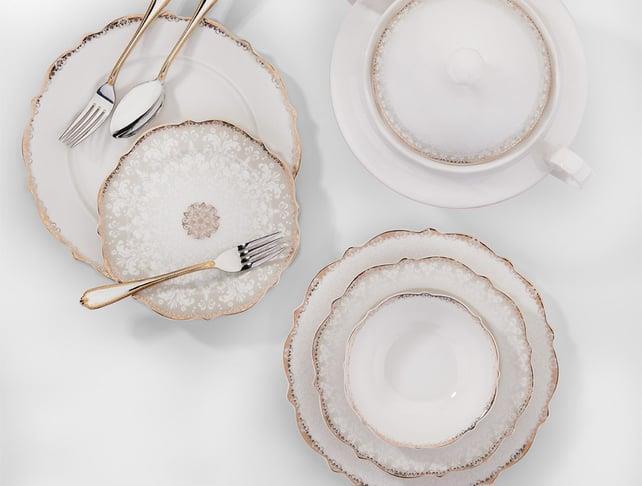 Korkmaz A8238 Eliza Collection 60 Parça Yuvarlak Yemek Takımı 