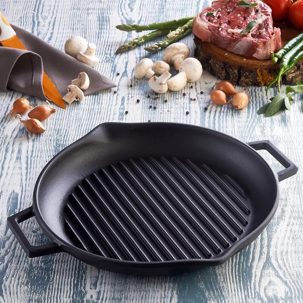 Lava Demir Döküm Yuvarlak Izgara Grill Tava 30 Cm Eco Gt 30 T5 