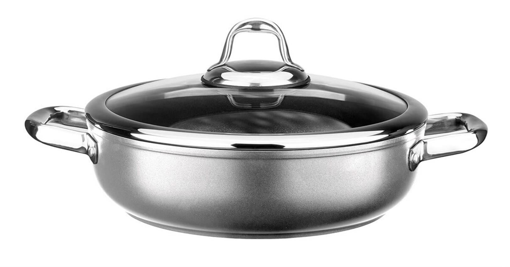 Leggno MST2828ST28GR Master Titanium Sığ Tencere Metalik Gri 28 Cm 