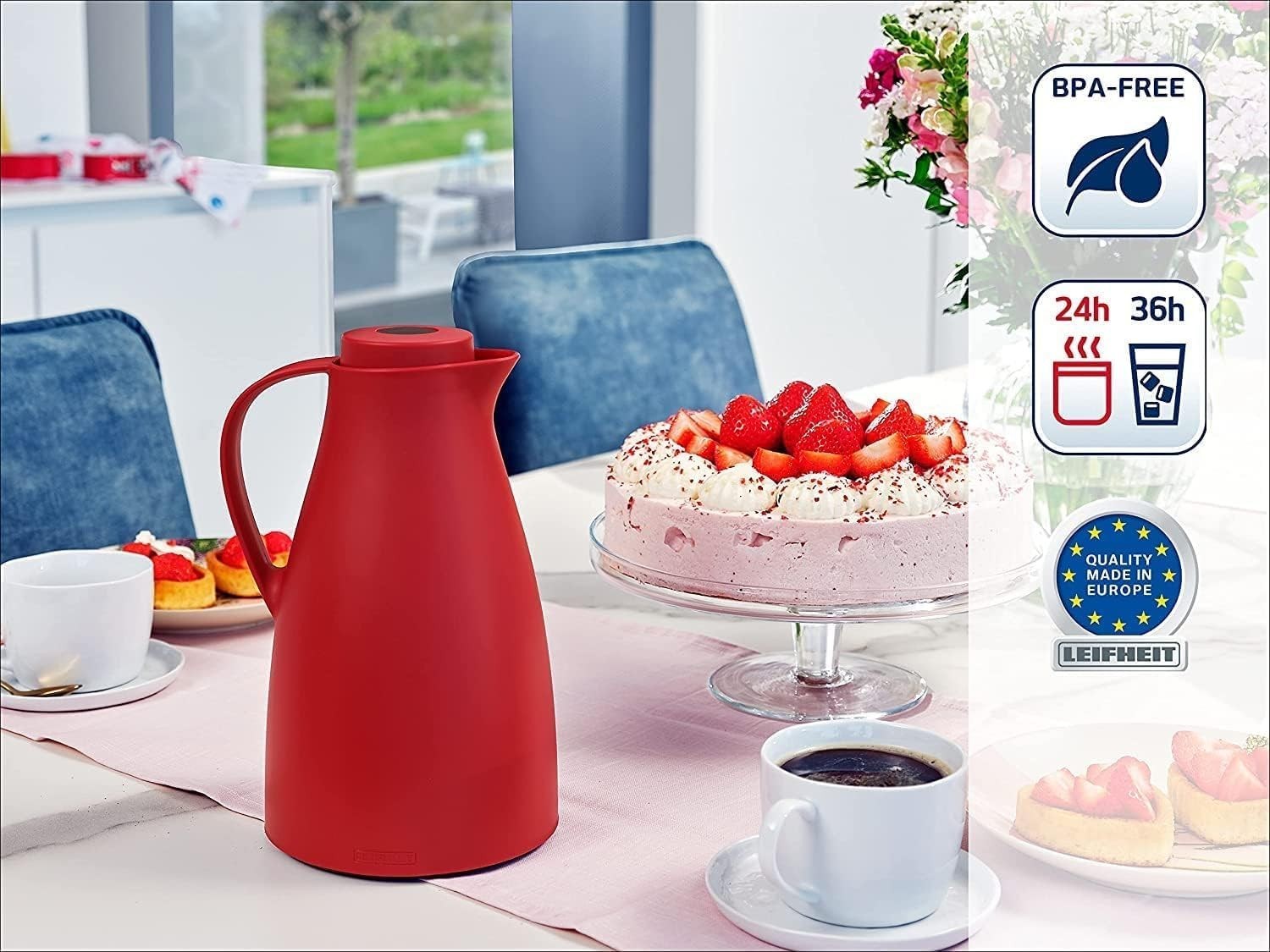 Leifheit Harmonic Termos 1 Litre Kırmızı Lfh28543 