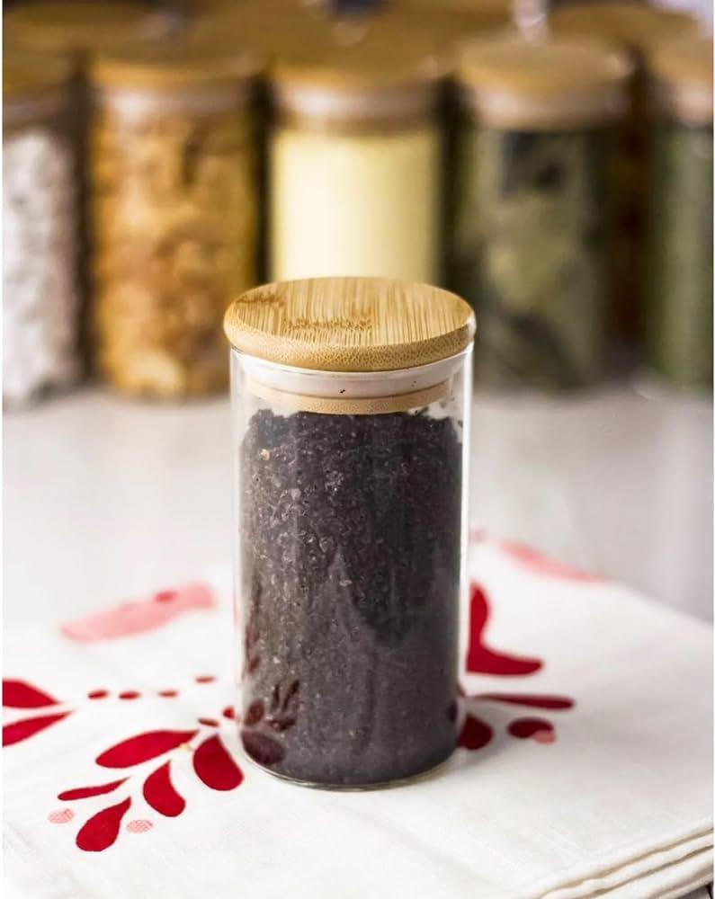 Mien 320 ML Bambu Kapaklı Cam Kavanoz Mien-6512 