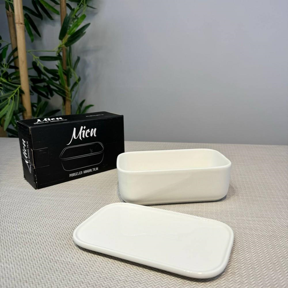 Mien Porselen Kapaklı Dikdörtgen Kahvaltılık 15 Cm Por23-0976 