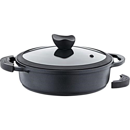 Olika Palladium 28 cm Siyah Kısa Tencere PK2804 