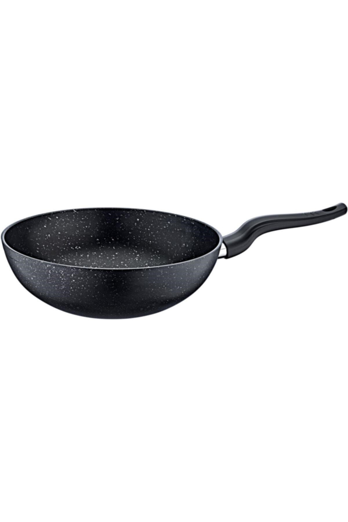 OLİKA Siyah Inci Granit 28 Cm Wok Tava Tek W2803/03 