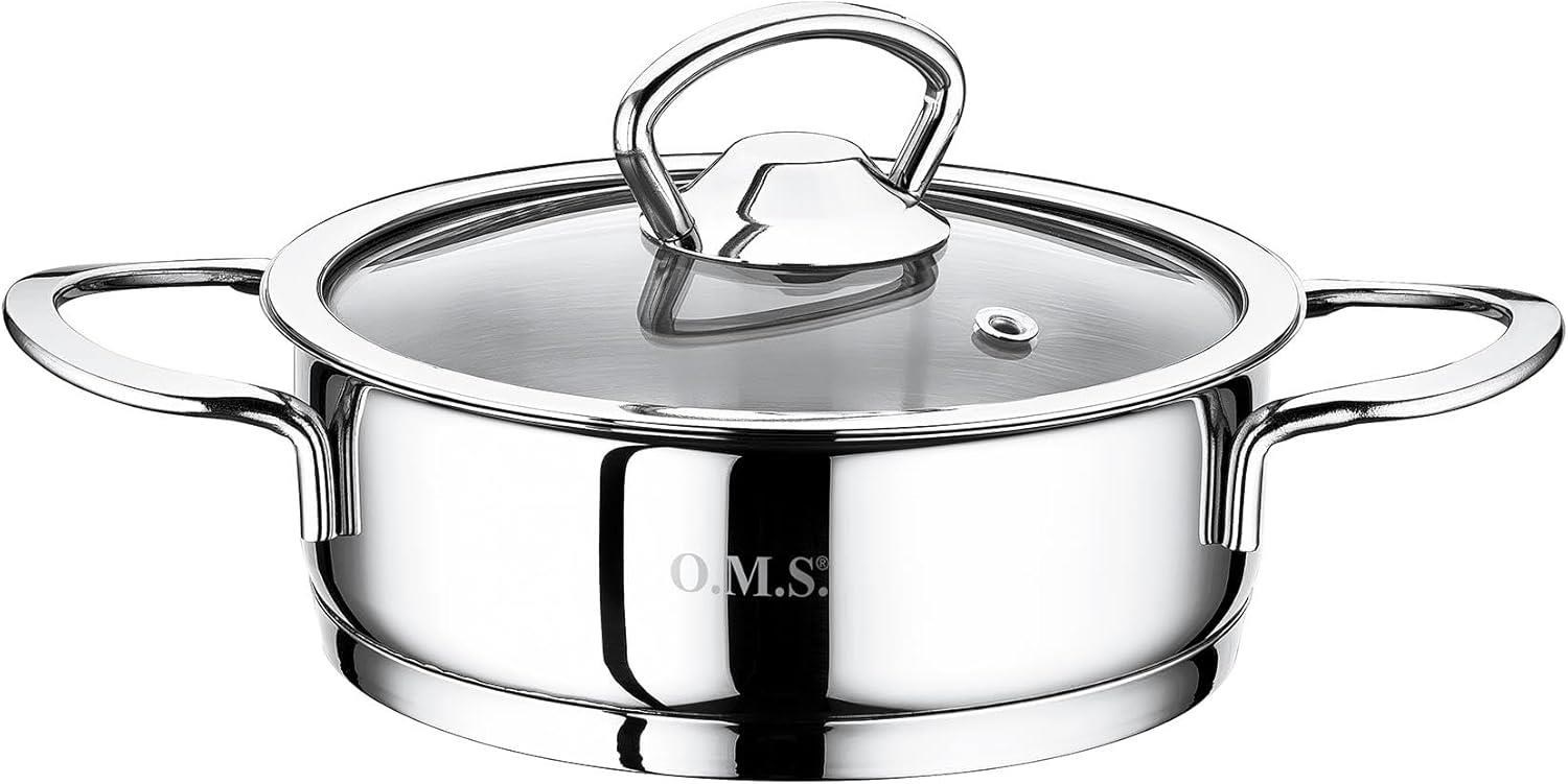 Oms 2008 Mini Basık Çelik Tencere 16x5 Cm 1 Litre 