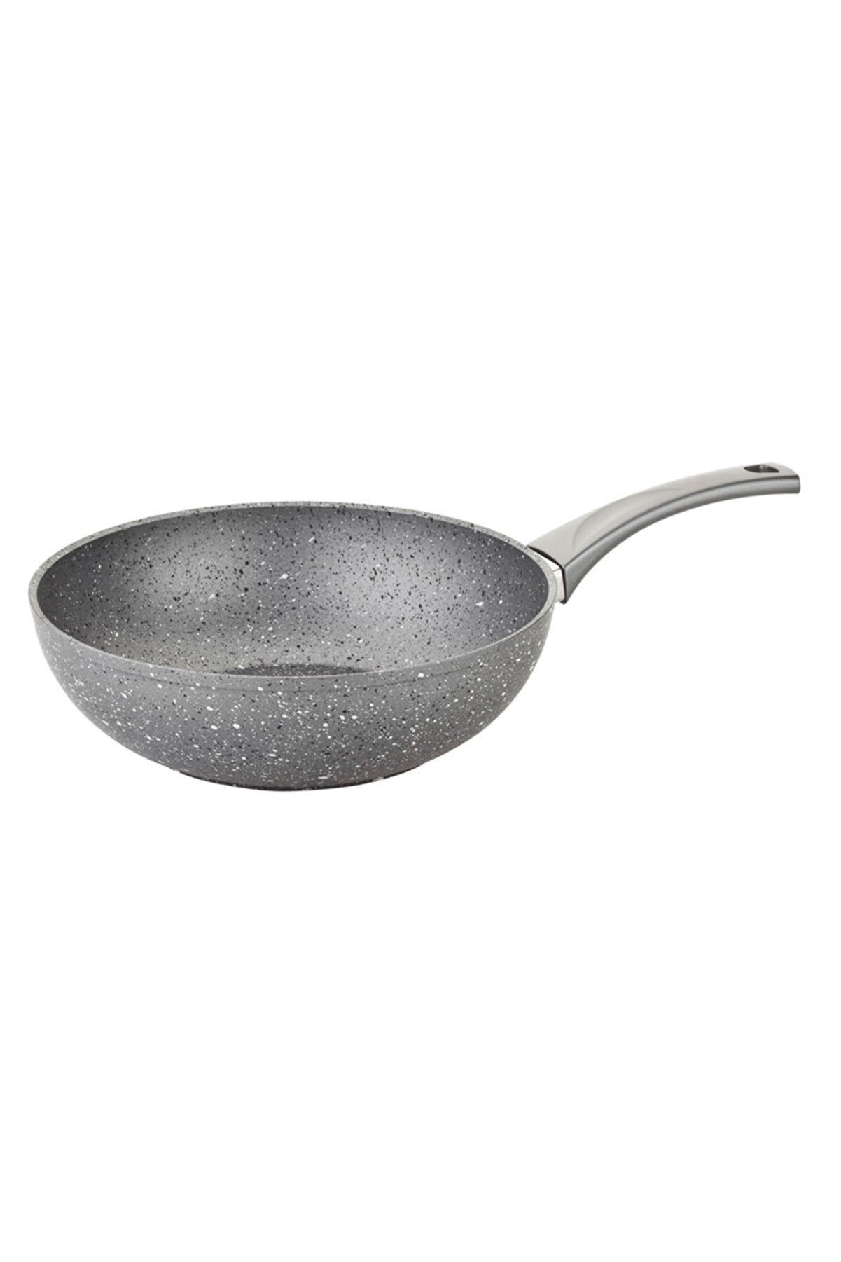 Oms 3211 28 Cm Granit Wok Tava Gri 