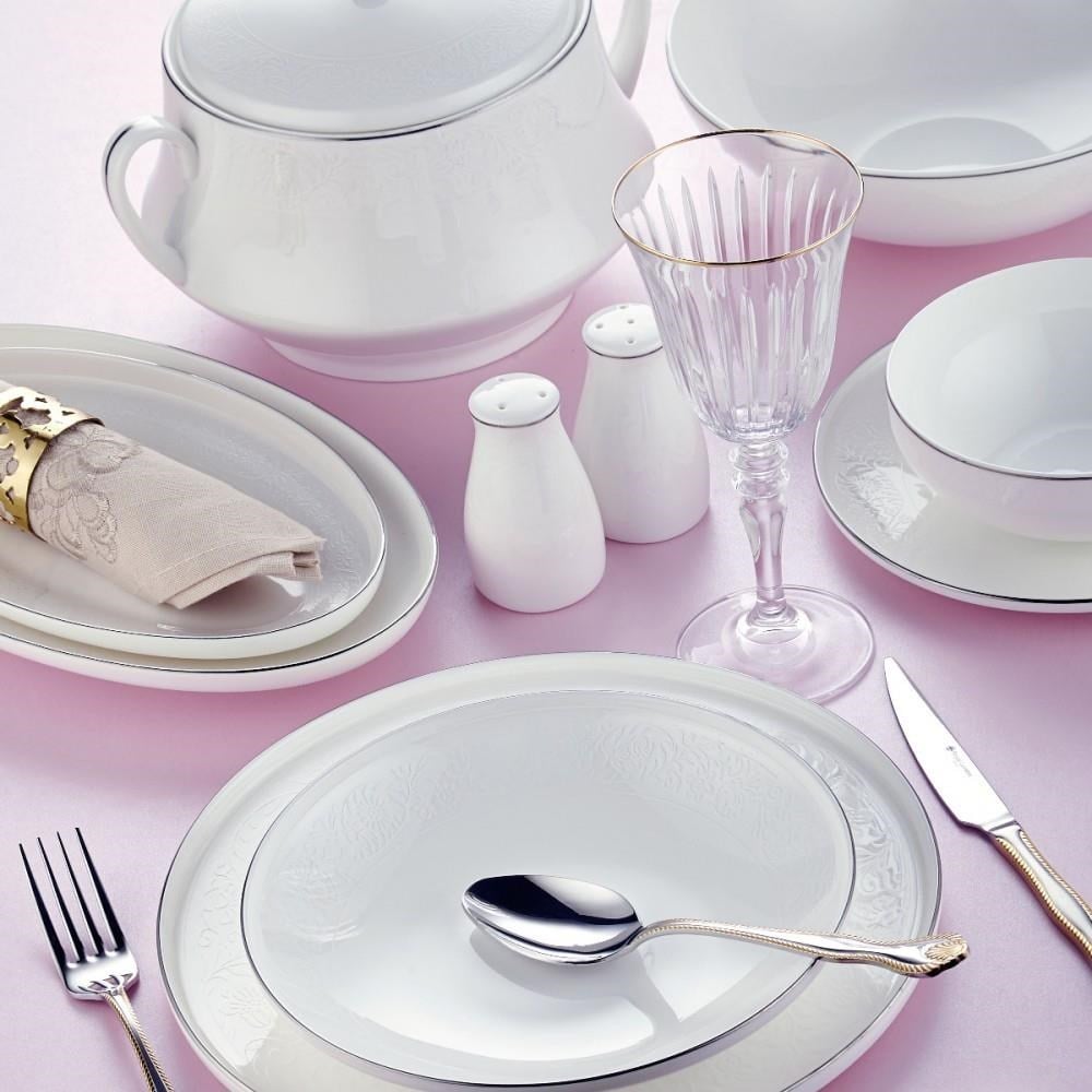 Royal London Bolivia Lona Silver 60 Parça Porselen Yemek Takımı RL01-138 