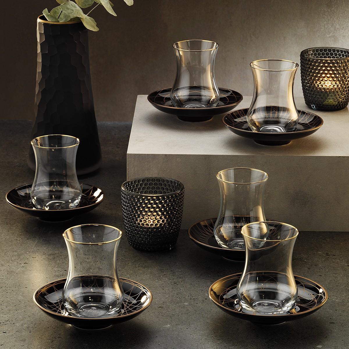 Sandro Moreno 1898 Davinci Siyah 12 Parça 6 Kişilik Çay Seti 150 Ml Ar212442 