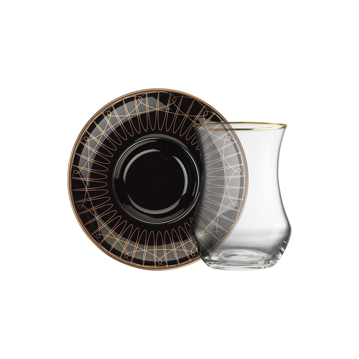 Sandro Moreno 1898 Davinci Siyah 12 Parça 6 Kişilik Çay Seti 150 Ml Ar212442 