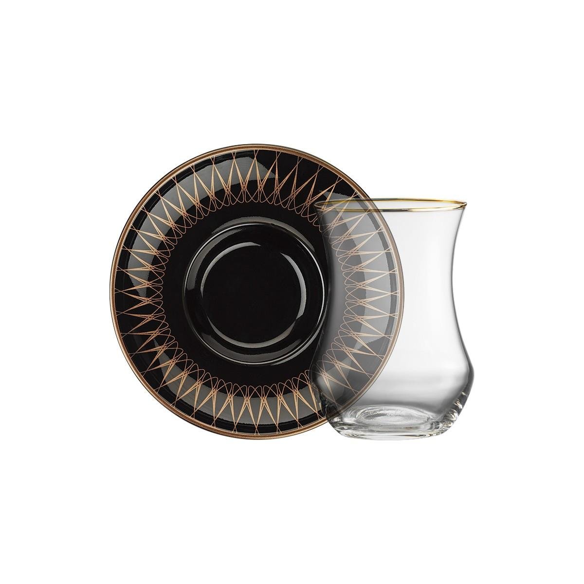 Sandro Moreno 1898 Davinci Siyah 12 Parça 6 Kişilik Çay Seti 150 Ml Ar212442 