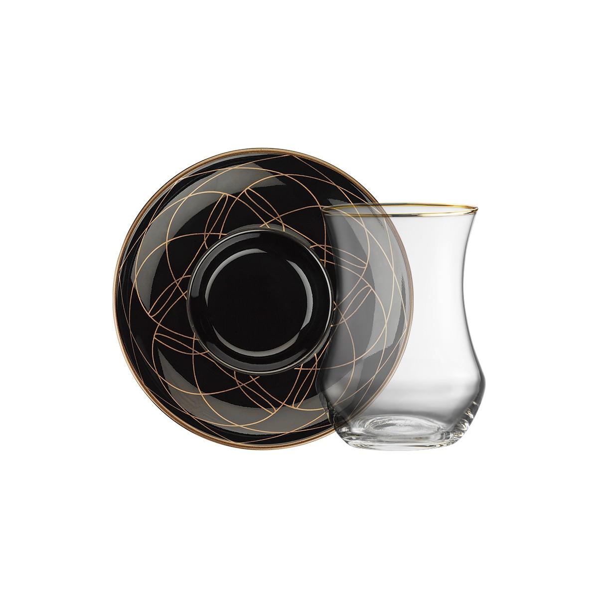 Sandro Moreno 1898 Davinci Siyah 12 Parça 6 Kişilik Çay Seti 150 Ml Ar212442 